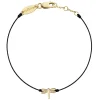 Pulsera Redline Libellule Oro Amarillo Hilo Negro | 867J