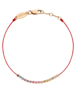 Pulsera Redline Marilyn Rainbow Oro Rosa Hilo Rojo | 893R