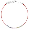 Pulsera Redline Marilyn Rainbow Oro Blanco Hilo Rojo | 893B
