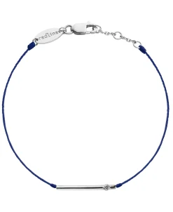 Pulsera Redline Tabue Oro Blanco Hilo Azul | 6B