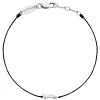 Pulsera Redline Turbo Oro Blanco Hilo Negro | 809B