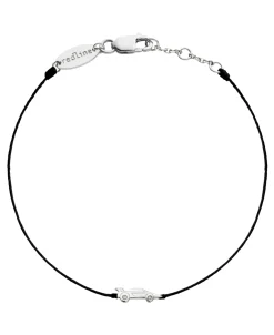 Pulsera Redline Turbo Oro Blanco Hilo Negro | 809B