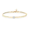 Pulsera Rígida con Diamante Solitario 0,50 cts en Oro Amarillo