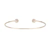 Pulsera Rígida Gold&Roses Rosetones Pavés Oro Rosa y Diamantes | GR-141.3