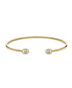 Pulsera Rígida Gucci GG Running Oro Amarillo y Diamantes | YBA481662001017