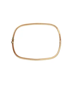 Pulsera Rígida Rectangular en Oro Amarillo