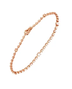 Pulsera Rivière con Diamantes Irregular 1,60 cts en Oro Rosa