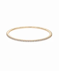 Pulsera Rivière Extensible con Diamantes Brown 2,40 cts en Oro Amarillo