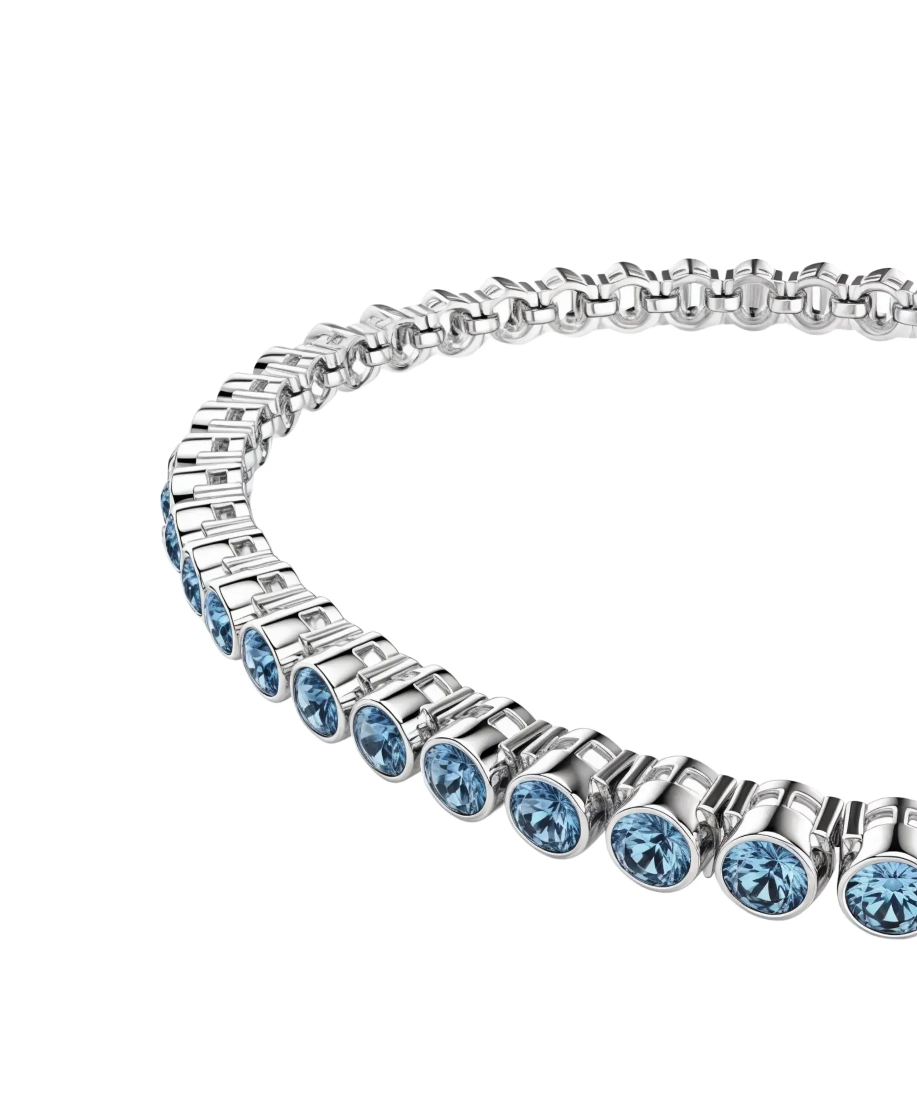 Pulsera Swarovski Tennis Imber Emily Talla Redonda Azul - 5734239