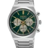 Seiko Cronógrafo Cuarzo Verde Acero 40 mm | SSB461P1