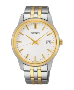 Seiko Neo Classic Cuarzo Blanco Acero Bicolor 40 mm | SUR402P1