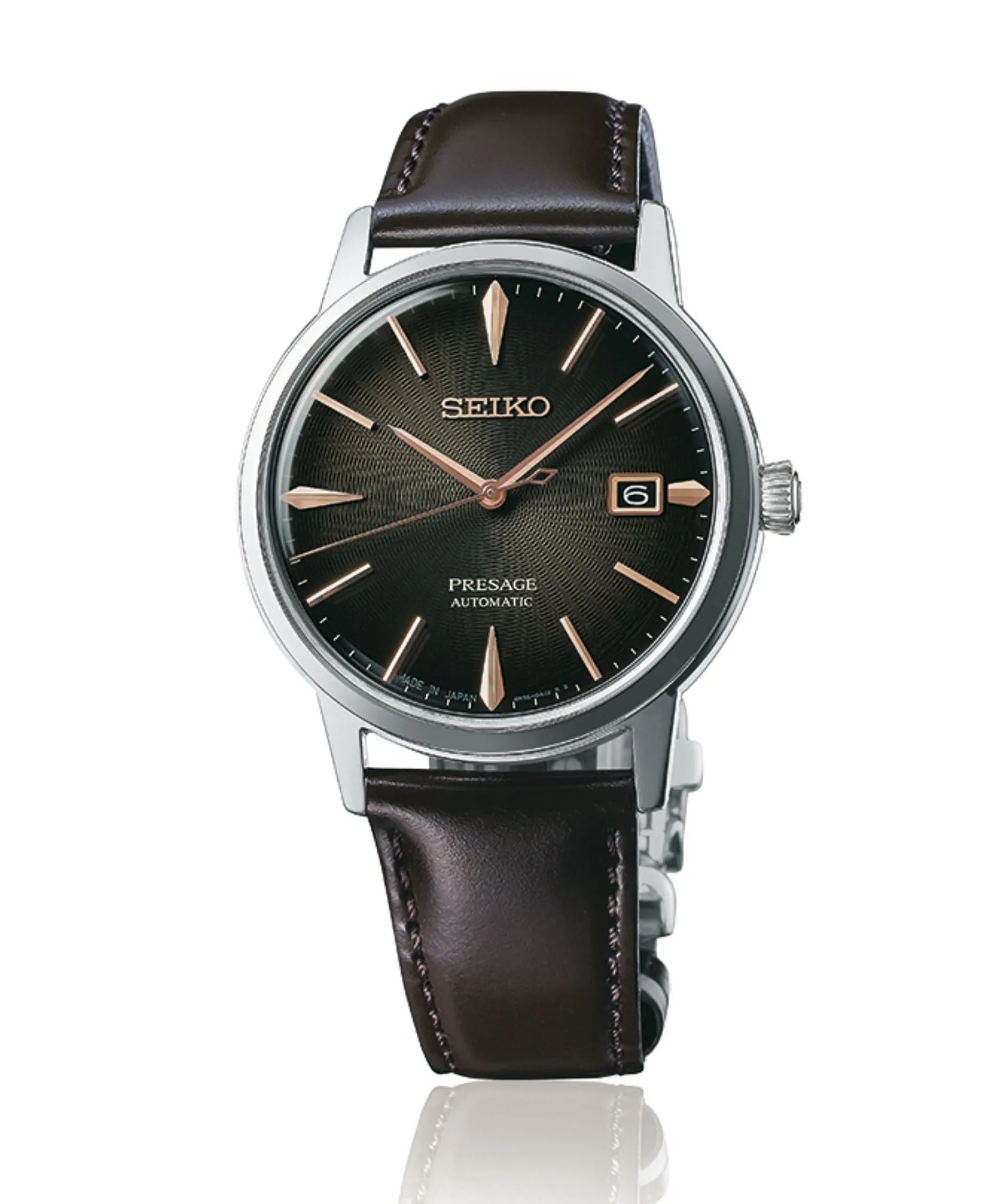 Seiko Presage Cocktail Time Automático Marrón Acero 39,5 mm | SRPJ17J1