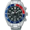 Seiko Prospex PADI Cronógrafo Solar Negro Acero 44,5 mm | SSC795J1