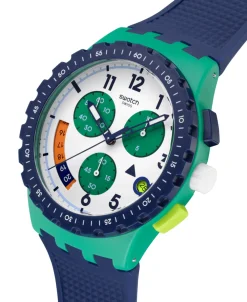 Swatch Time Flies Cronógrafo Blanco Polímero 42 mm | SUSG412