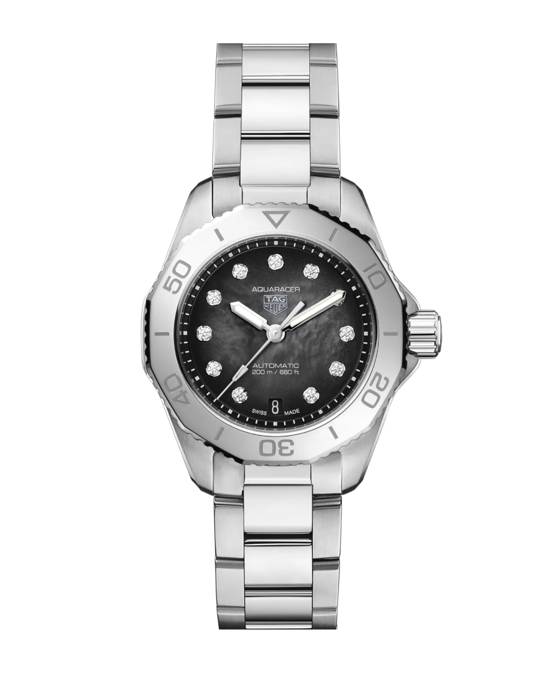 TAG Heuer Aquaracer Professional 200 Date Gris Diamante 30 mm | WBP2410.BA0622