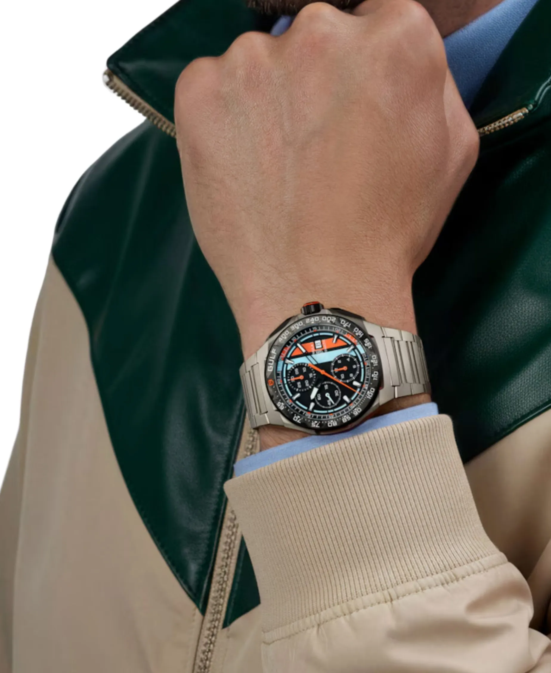 Tag Heuer Formula 1 Chronograph x Gulf Edicion Limitada Taquimetro Negro Titanio 44mm | CBZ208B.BF0009