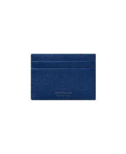 Tarjetero Montblanc Sartorial 5 CC Piel Azul - 130814