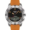 Tissot T-Touch II Acero y Caucho esfera naranja 43 mm | T047.420.17.051.01