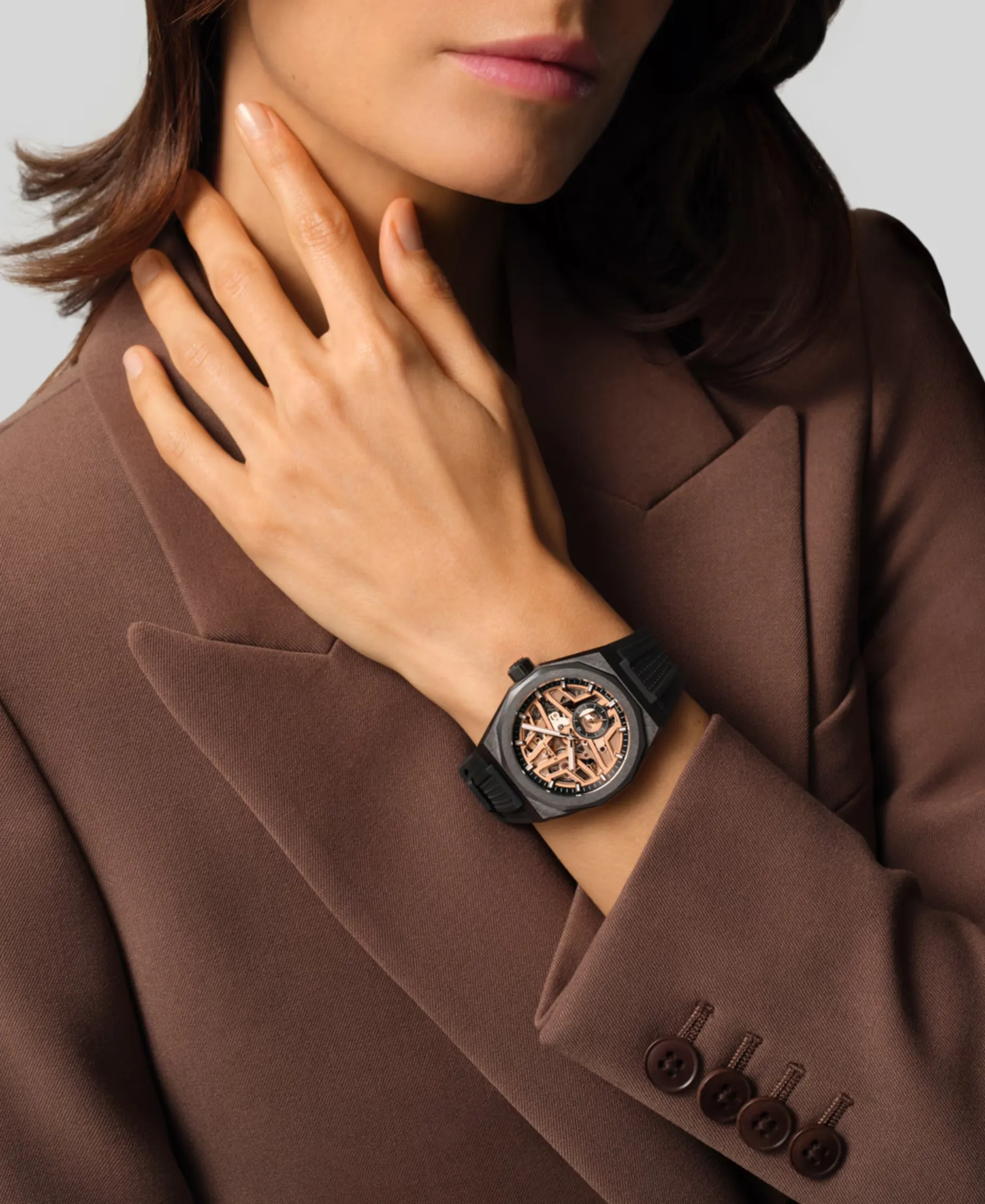 ZENITH DEFY Skyline Skeleton Dorado Cerámica Negra 41 mm | 49.9300.3620/07.I0